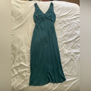 Wild Fable Teal Midi Dress w/lace Cut-Outs